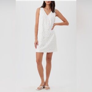 Trina Turk Glitterati Cocktail Dress White size 4 NWT MSRP $298